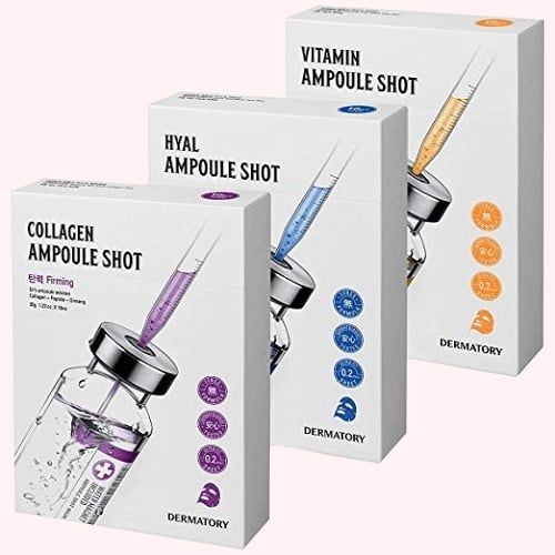 MẶT NẠ DERMATORY AMPOULE SHOT (DƯỠNG TRẮNG - CẤP ẨM - CHỐNG LÃO HÓA)