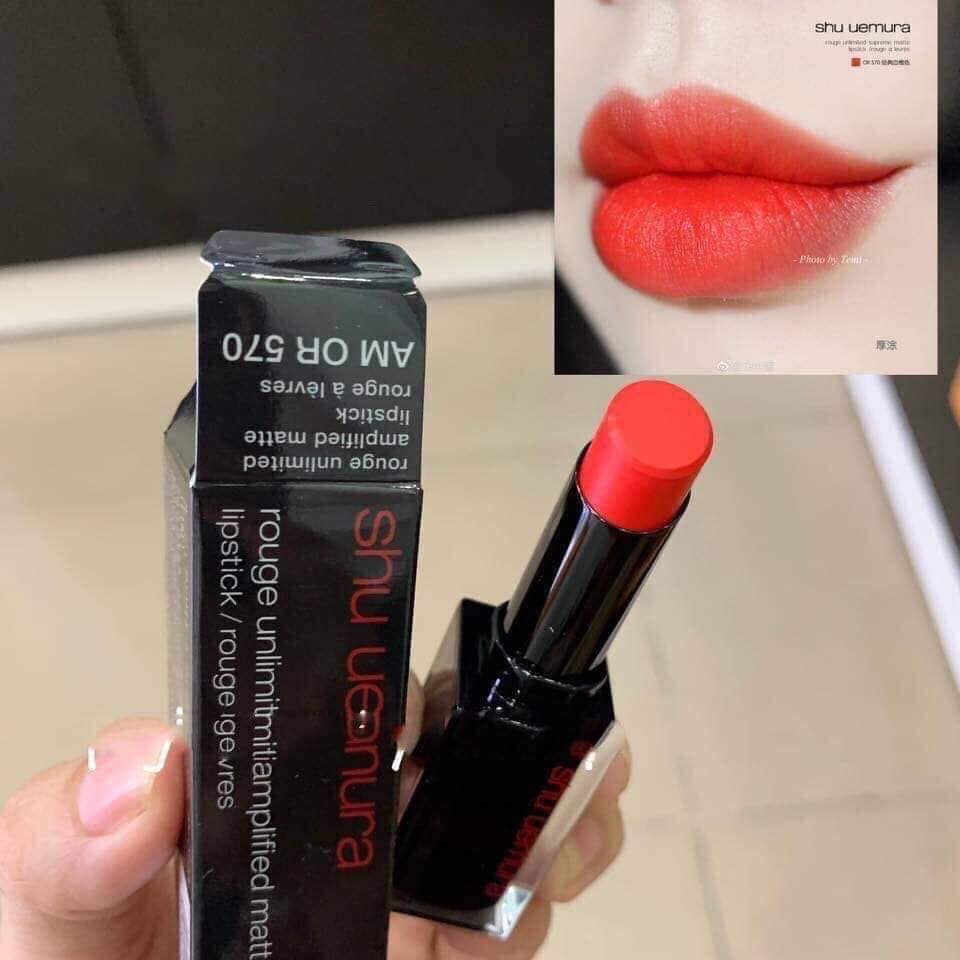 SON SHU UEMURA ROUGE UNLIMITED M OR 570 - CAM ĐỎ