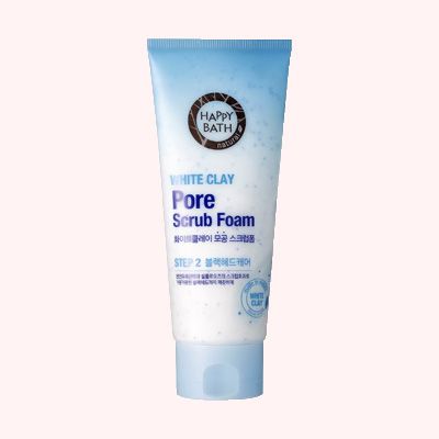 SỬA RỮA MẶT ĐẤT SÉT TẨY DA CHẾT HAPPY BATH WHITE CLAY PORE SCRUB FOAM