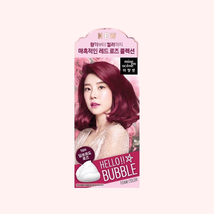 THUỐC GỘI NHUỘM TÓC DẠNG BỌT HELLO BUBBLE FOAM HAIR COLOR #5BR - MISE EN SCENE