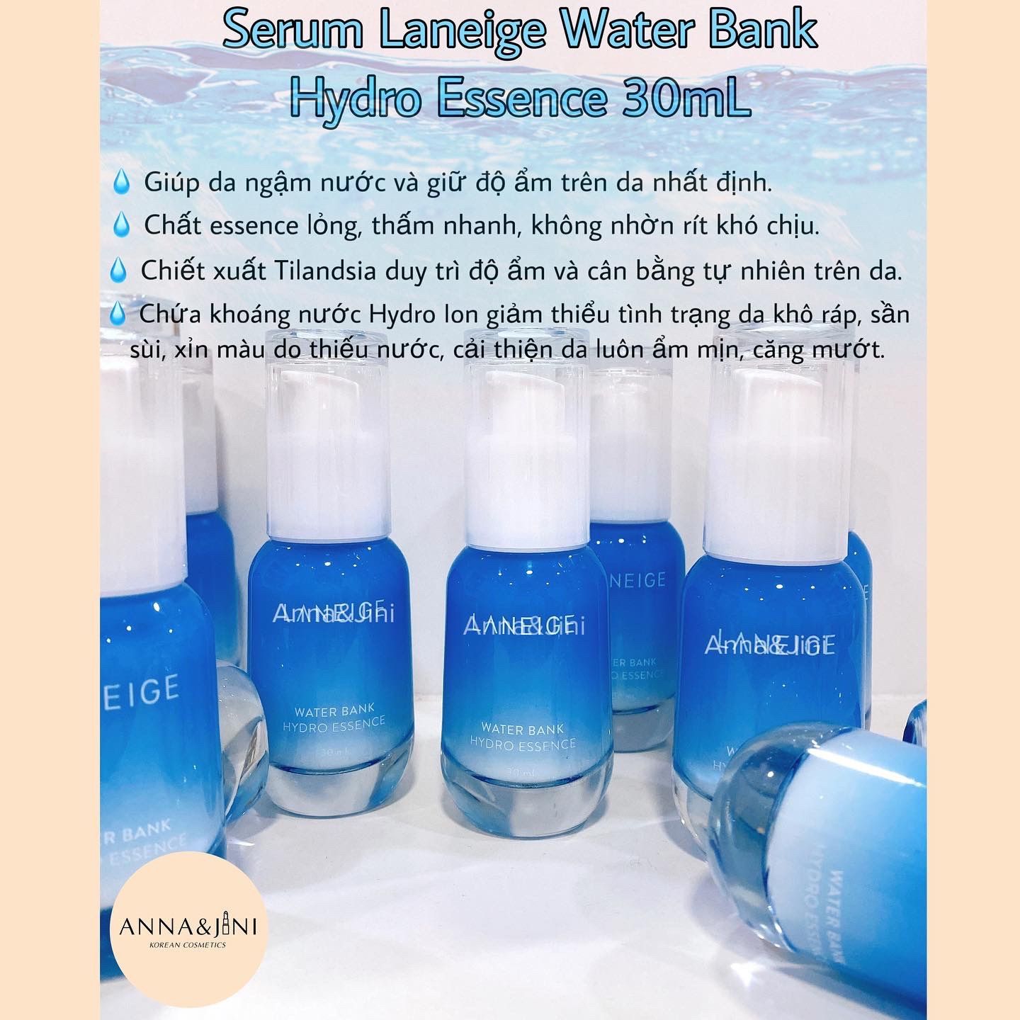  Tinh chất dưỡng ẩm Laneige Water Bank Hydro Essence 30mL 