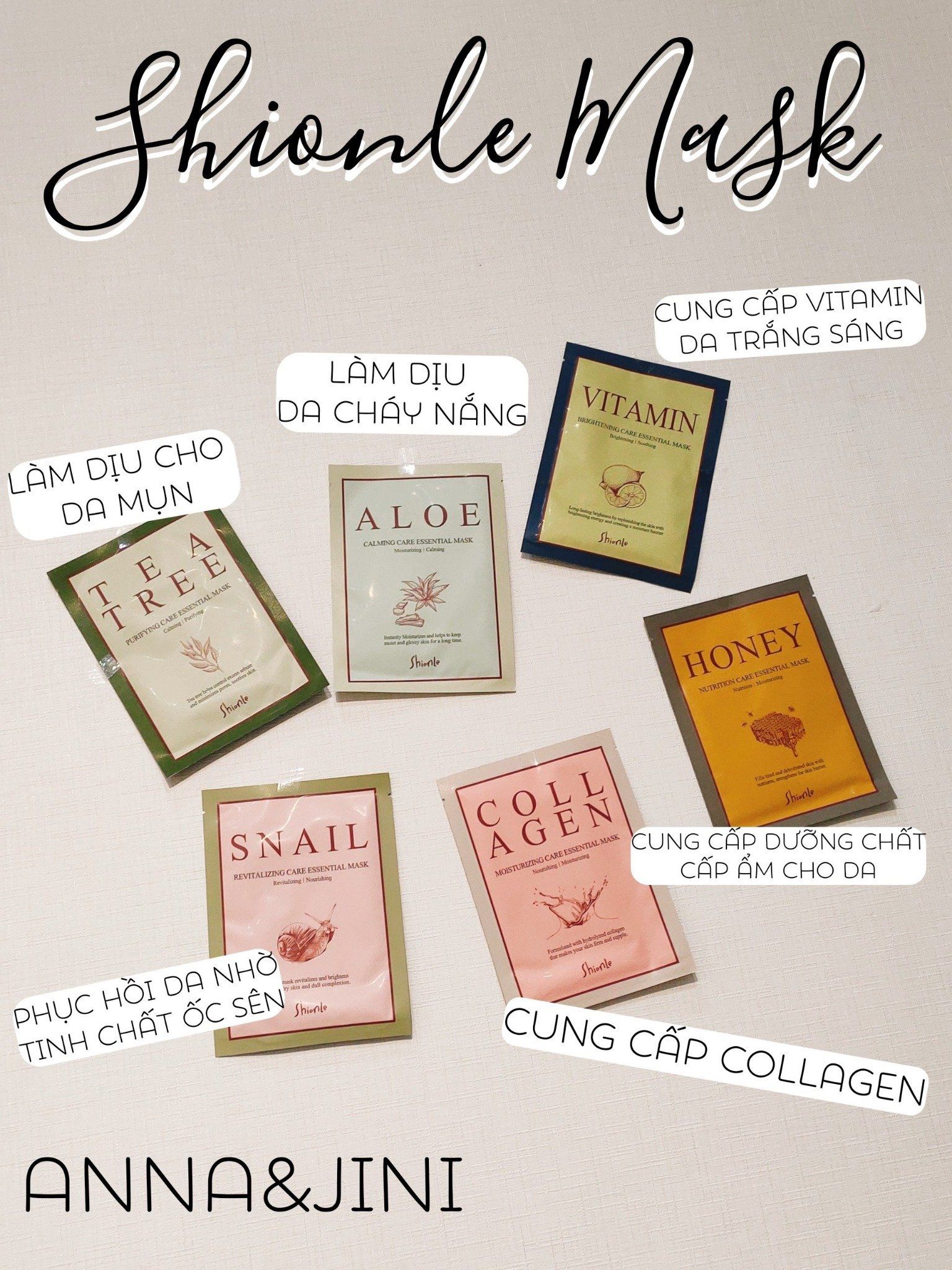 Combo Mix 10 miếng mặt nạ Shionle Mask
