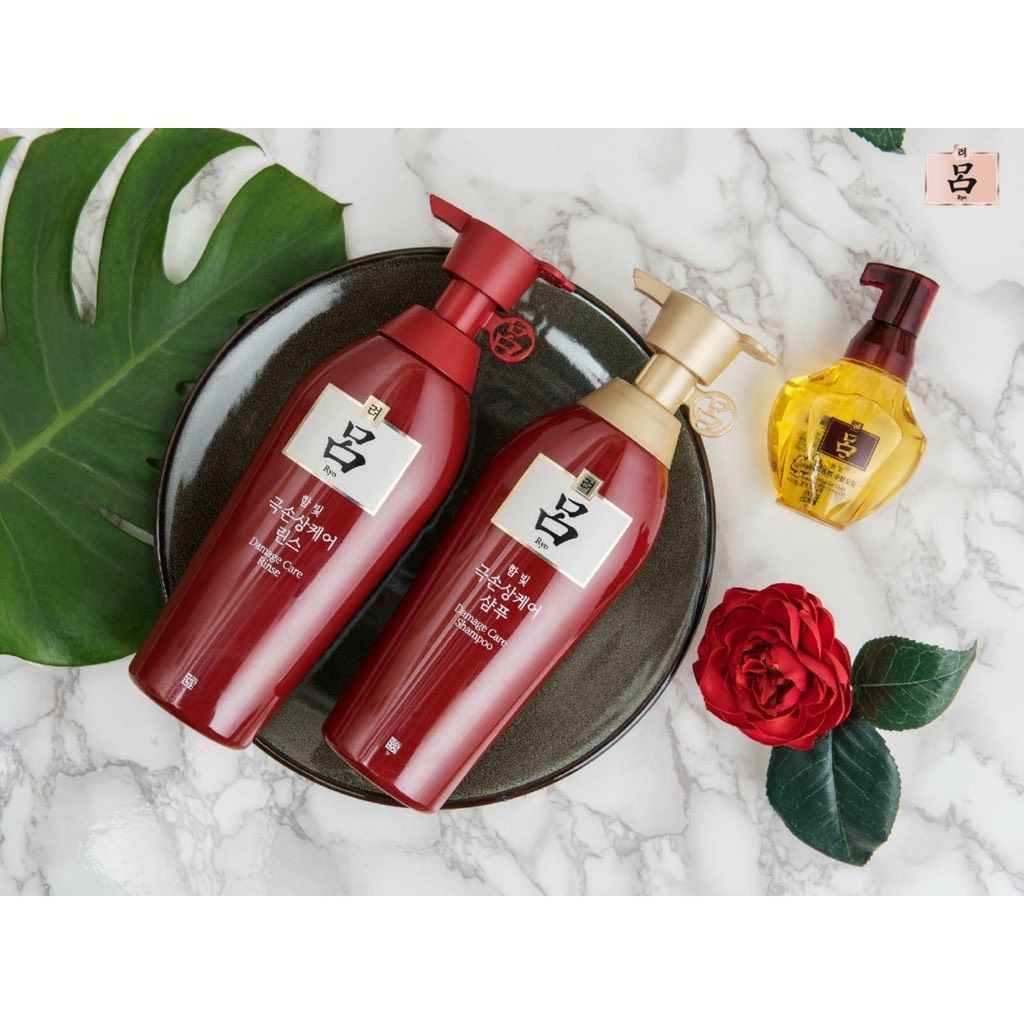 Set dầu gội xả chiết xuất nhân sâm và trái lựu Ryo Hambit 500mL x 2