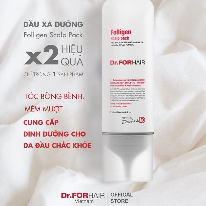 Dầu xả dưỡng tóc suôn mượt Dr.FORHAIR Scalp Pack 250mL