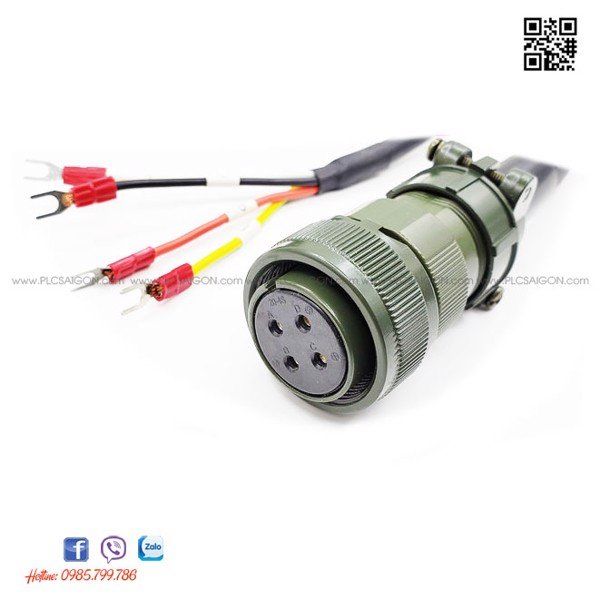  Giắc nguồn motor servo 1Kw Fuji Alpha 5 Smart 