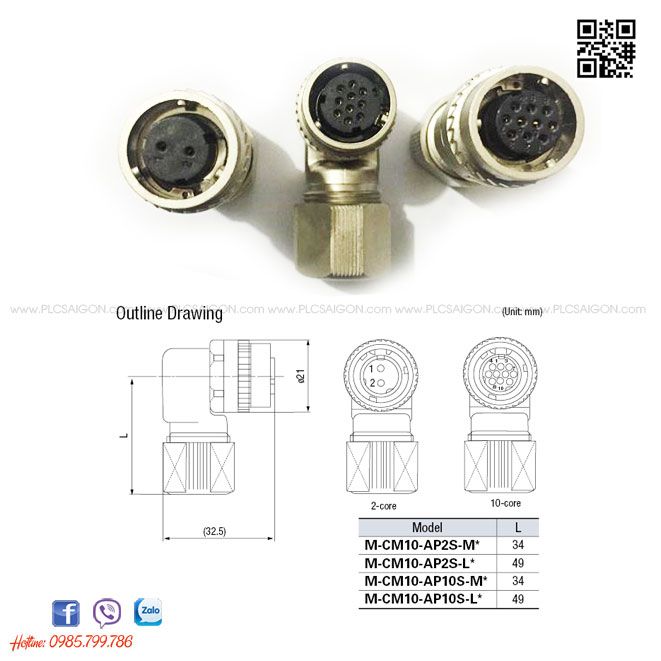  Giắc Encoder, Brake Servo Mitsubishi MR-BKCNS1, MR-ENCNS2, MR-ENCNS1 