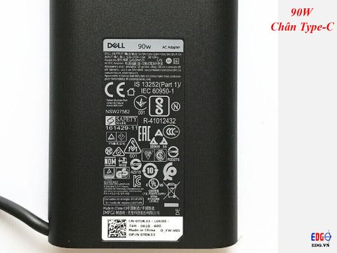 Adapter Laptop Dell Oval 90w chân Type-c