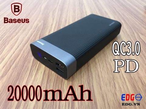 Sạc Dự Phòng Basues 20000mah có PD QC chính hãng