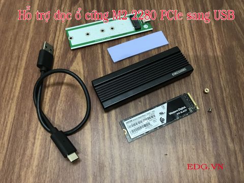 Adapter chuyển SSD M2 PCIe NVME sang USB