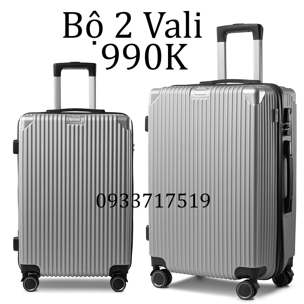 Bộ 2 Vali Chống Va Đập Tốt U218 Bạc