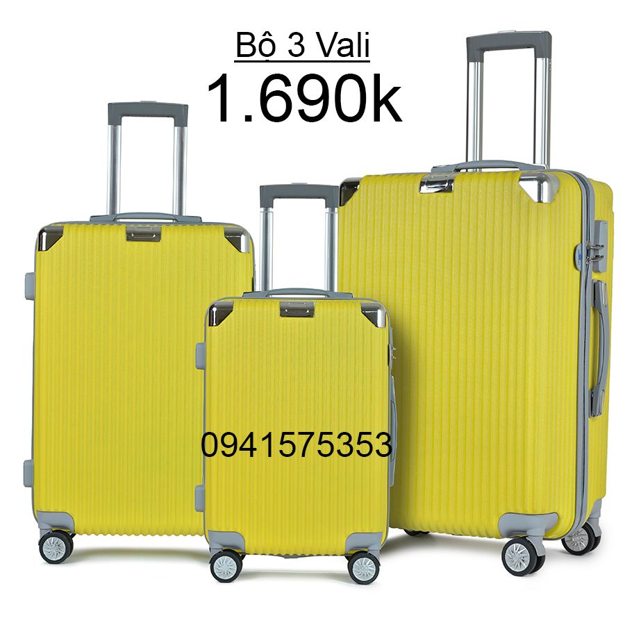 Bộ 3 vali H841 Vàng