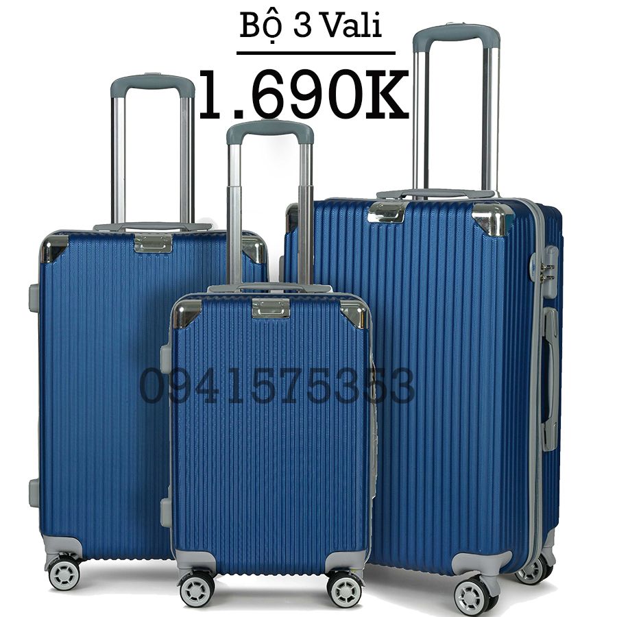 Bộ 3 vali H841 Xanh