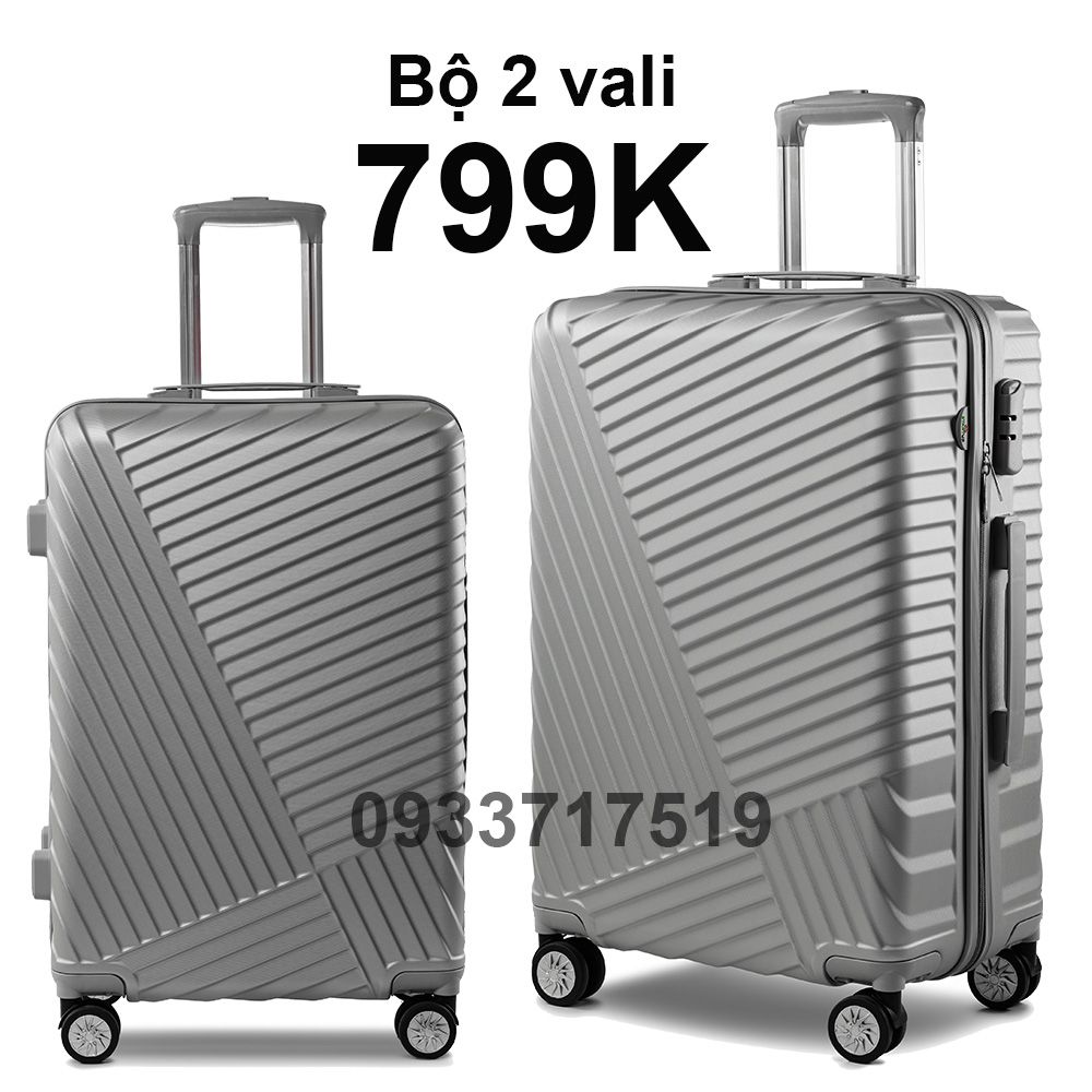 Bộ 2 Vali Chống Va Đập Tốt S503 Bạc