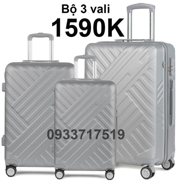 Bộ 3 Vali Chống Va Đập Tốt S528 Bạc