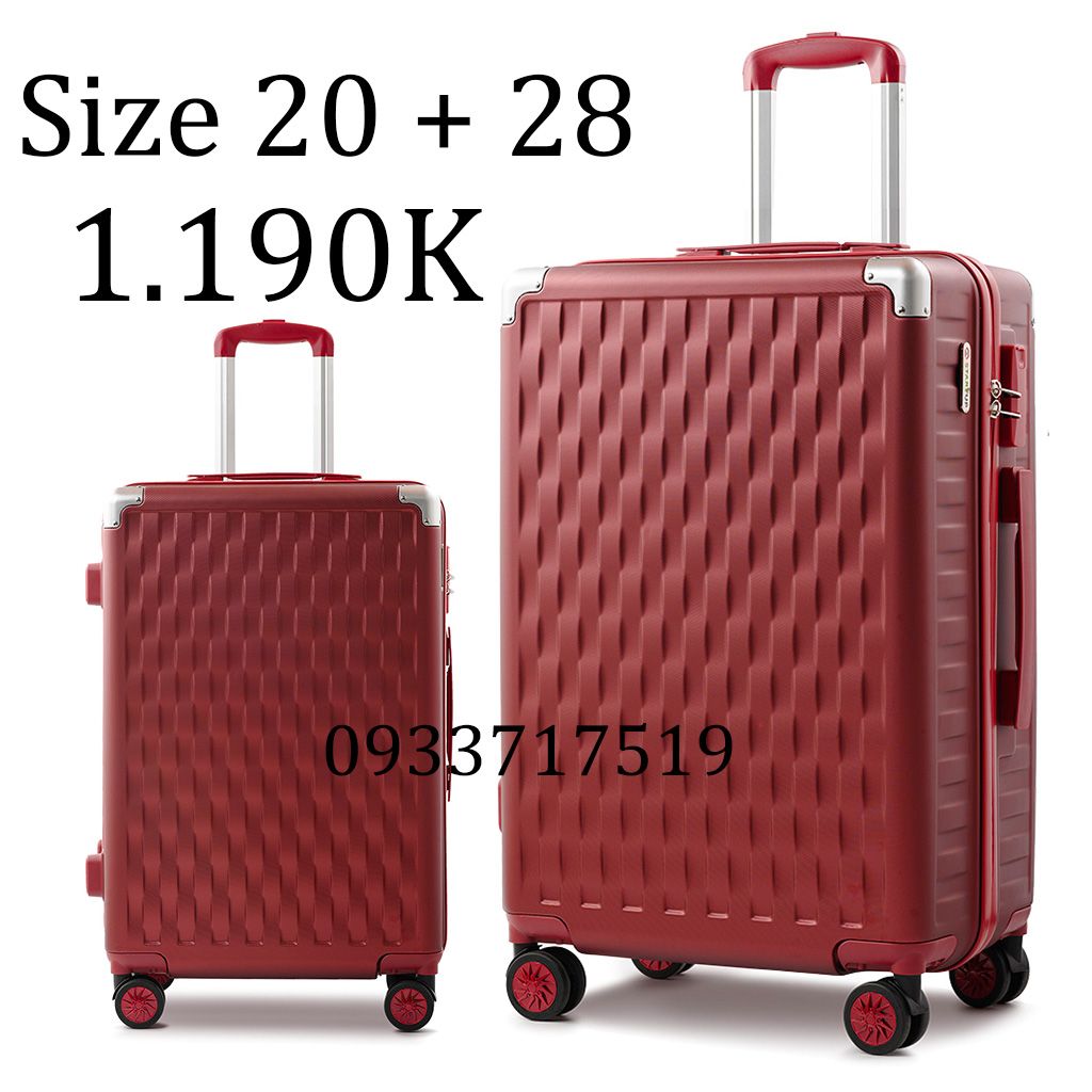 Combo Vali Size 20 Size 28 S522 Đỏ
