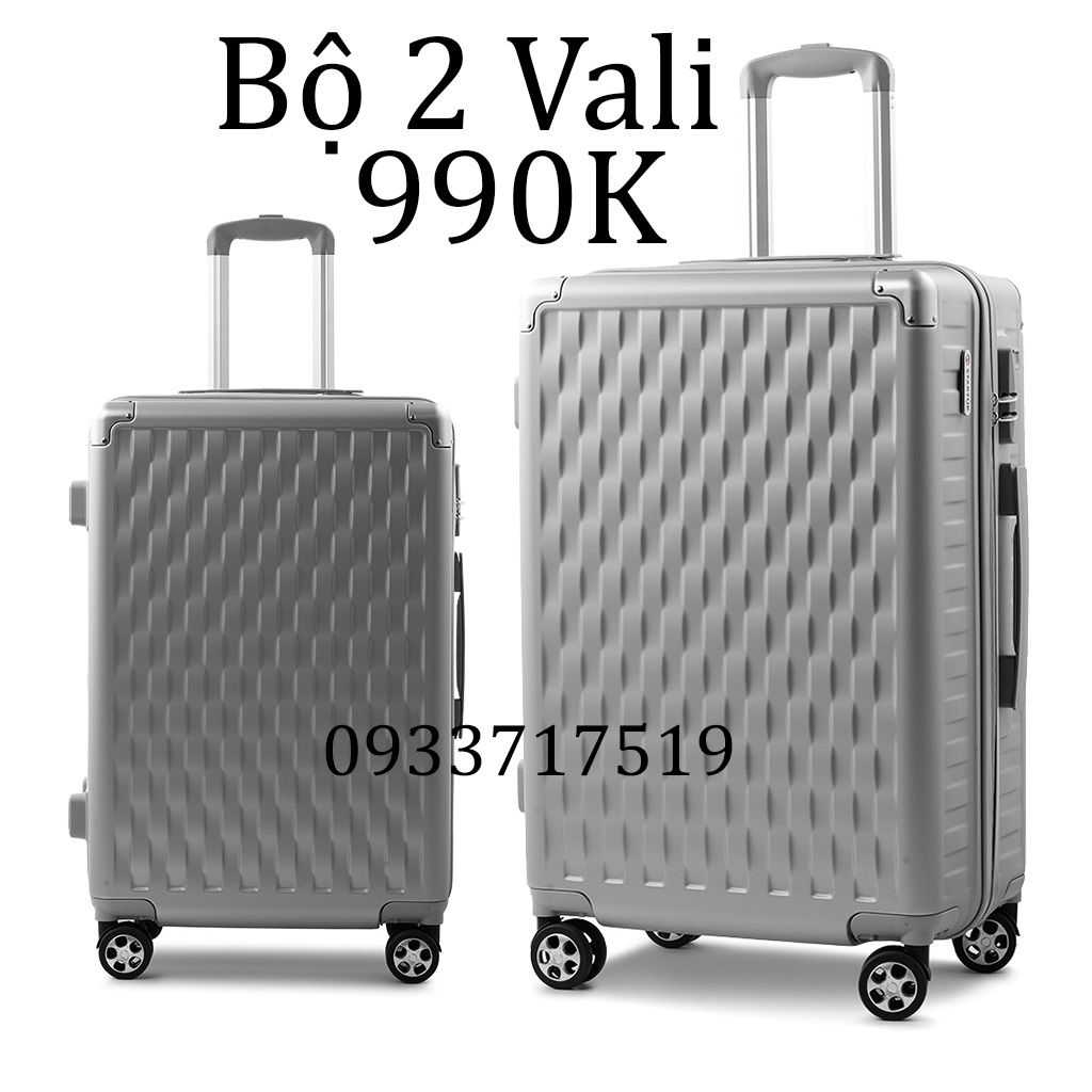 Bộ 2 Vali Chống Va Đập Tốt S522 Bạc