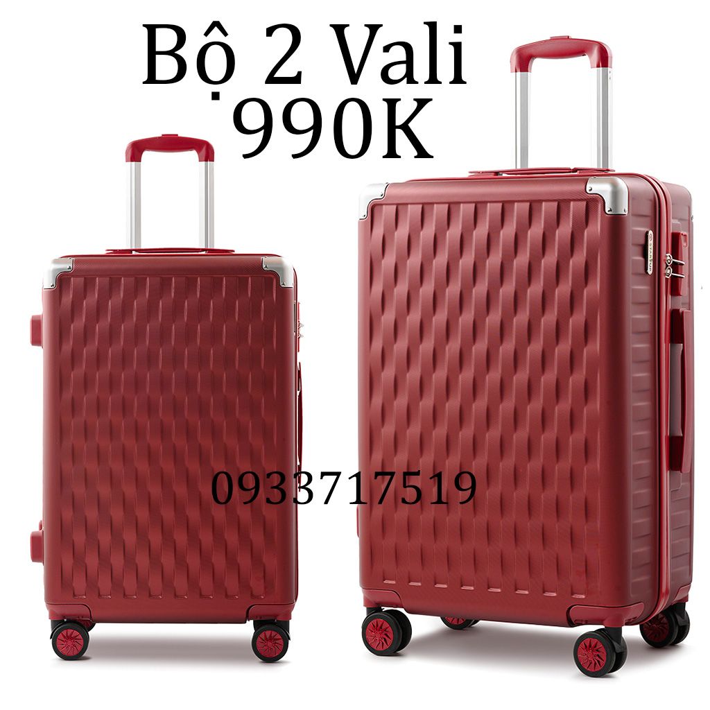 Bộ 2 Vali Chống Va Đập Tốt S522 Đỏ