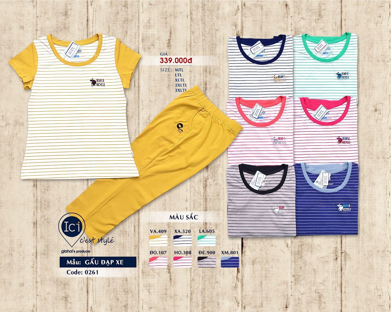 Gấu Đạp Xe (Size M, L)