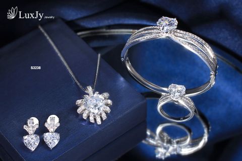  Bộ trang sức đính Kim cương Moissanite - S3238 