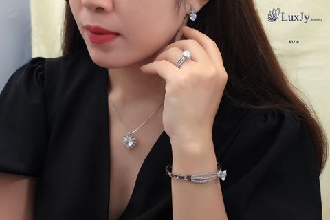  Bộ trang sức đính Kim cương Moissanite - S3238 