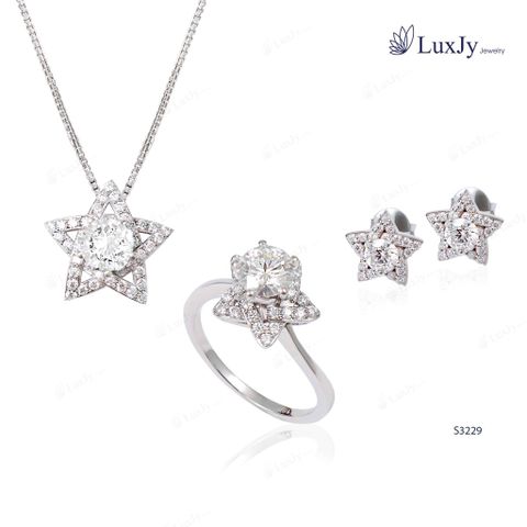  Bộ trang sức đính Kim cương Moissanite - S3229 