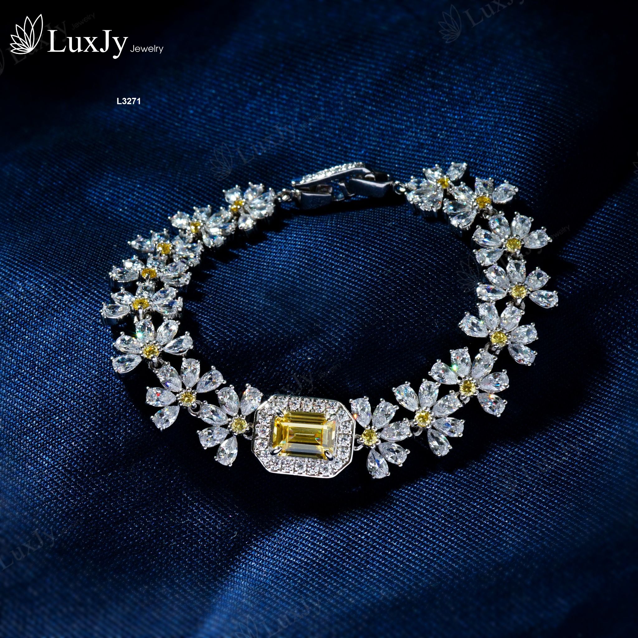 Lắc tay đính Kim cương Moissanite - L3271