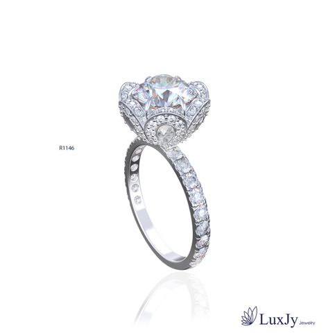  Nhẫn nữ đính Kim cương Moissanite - R1146 