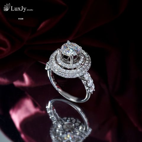  Nhẫn nữ đính Kim cương Moissanite - R1249 