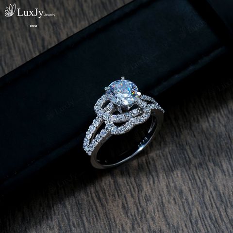  Nhẫn nữ đính Kim cương Moissanite - R1258 