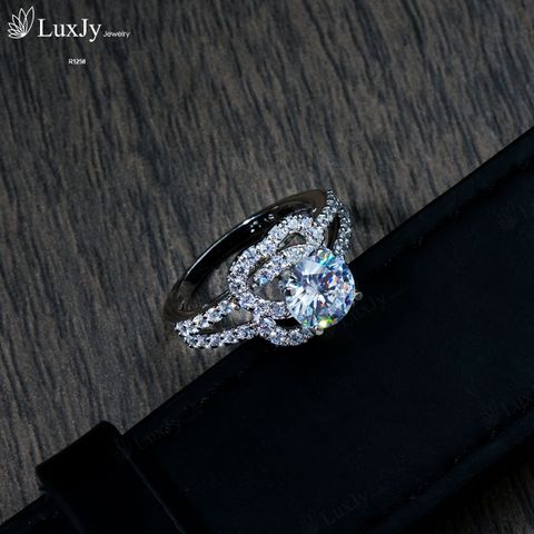  Nhẫn nữ đính Kim cương Moissanite - R1258 