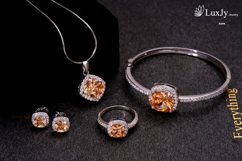  Bộ trang sức đính Kim cương Moissanite - S3256 