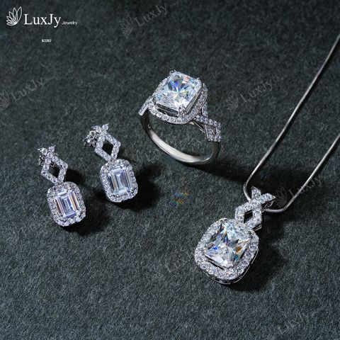  Bộ trang sức đính Kim cương Moissanite - S3307 