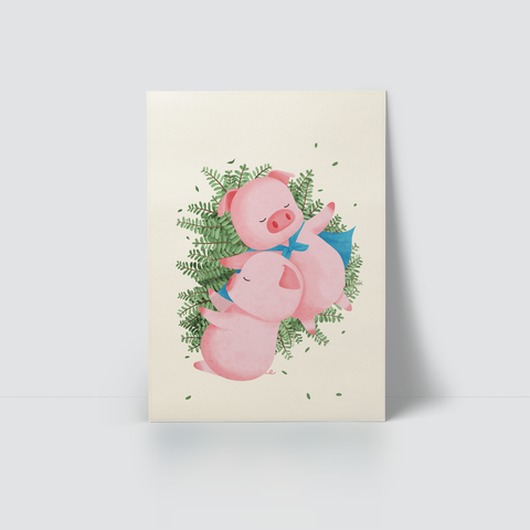 PIG COUPLE - SLEEPING