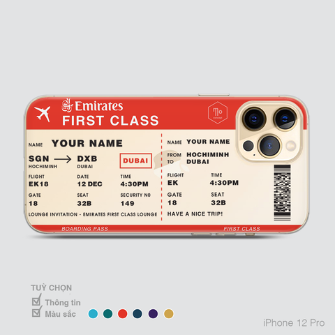 COLORFUL BOARDING PASS - EMIRATES AIRLINES