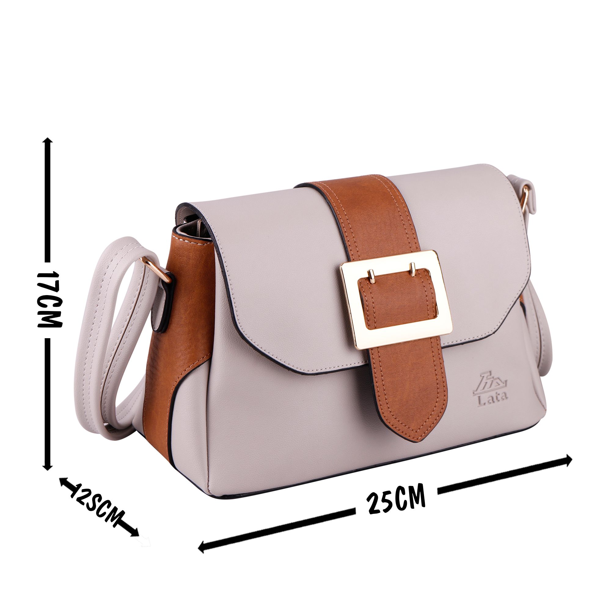Túi đeo chéo nữ LATA HN60 màu xám
