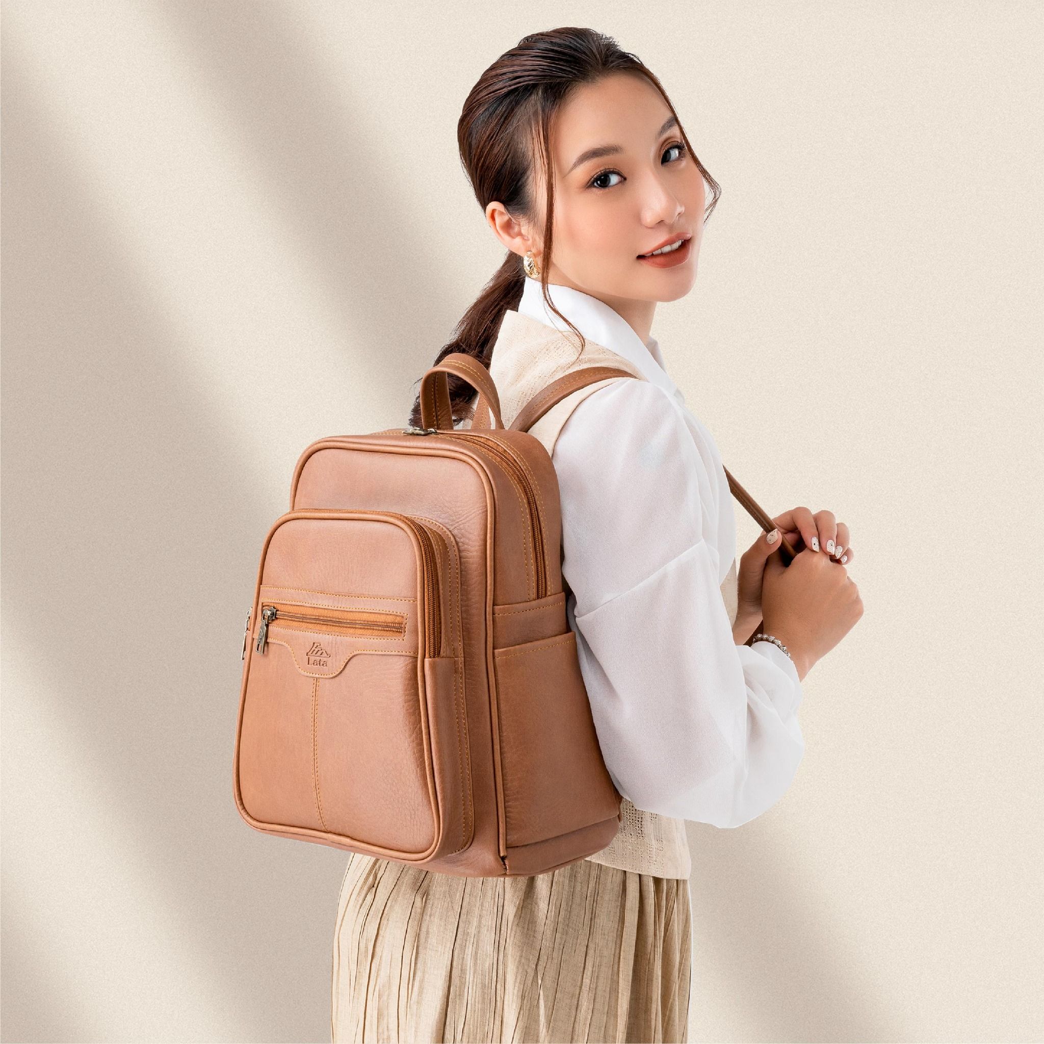 Balo da nữ Lata BAL40BD màu bò đậm