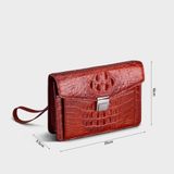  Clutch cầm tay da cá sấu nguyên con một khóa cở lớn CT006 