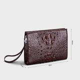  Clutch cầm tay da cá sấu nguyên con một khóa cở lớn CT007 