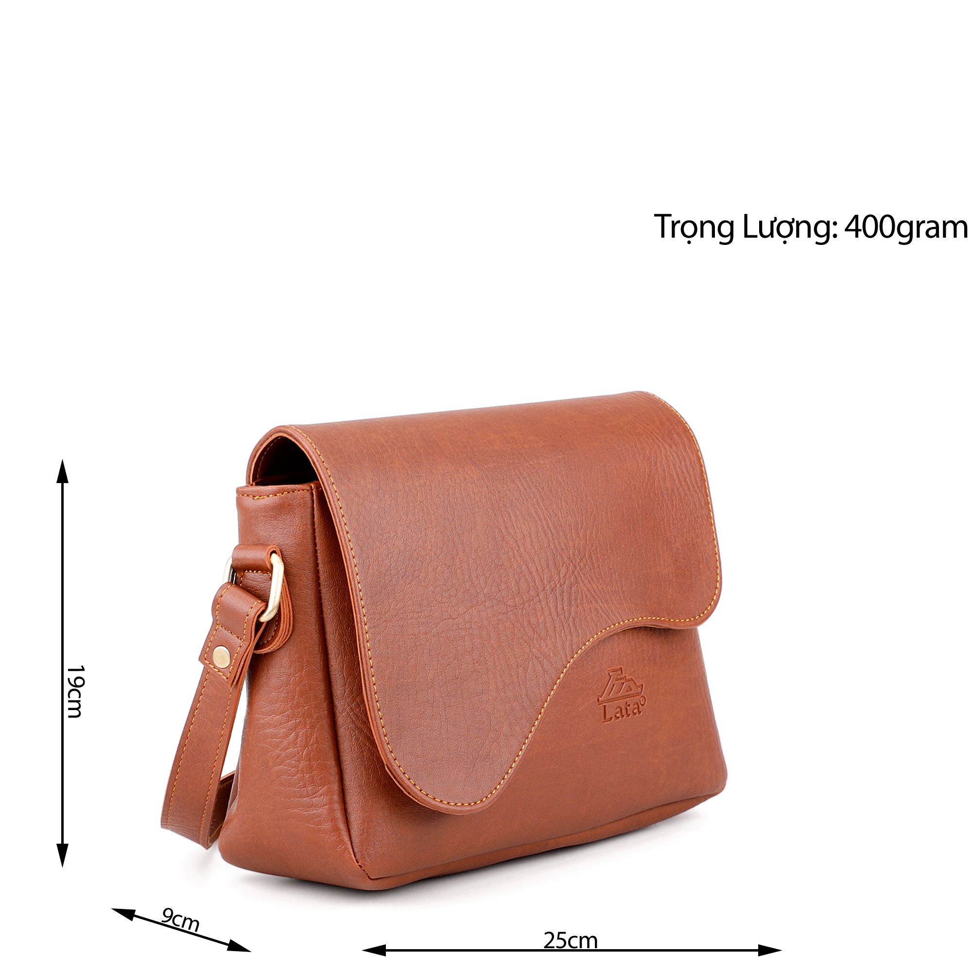 Túi đeo chéo nữ LATA HN71 màu bò đậm