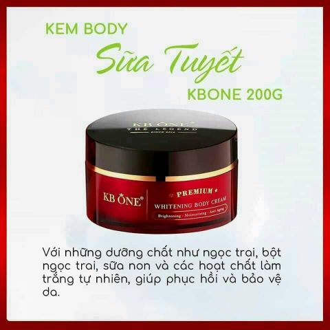 Kem Body Kbone sữa tuyết 200g dưỡng trắng da toàn thân ban ngày - ban đêm