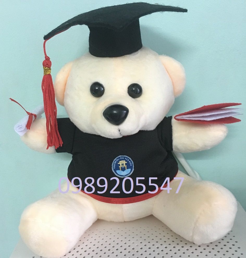Gấu bông tốt nghiệp in logo Đại học Văn Hiến