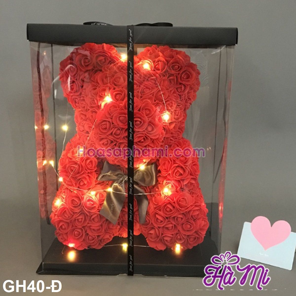 Gấu Hoa Hồng 40cm (GH40-Đ)