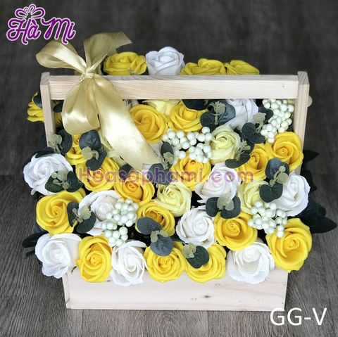 giỏ gỗ hoa sáp cao cấp