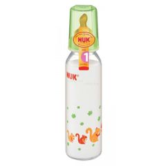 Bình cổ hẹp  Nuk 745018 (Núm cao su) (230ml)