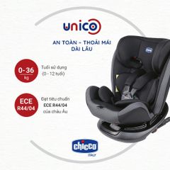 GHẾ NGỒI Ô TÔ CHICCO UNICO ISOFIX 0-12Y XOAY 360˚ JET BLACK