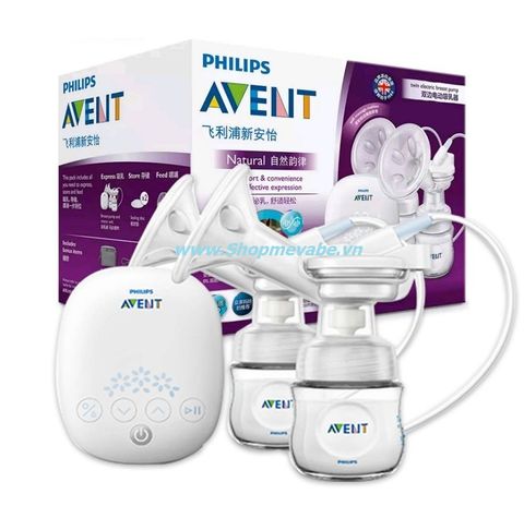 Máy hút sữa điện đôi Philips Avent SCF303/01 ( Hoa tuyết )