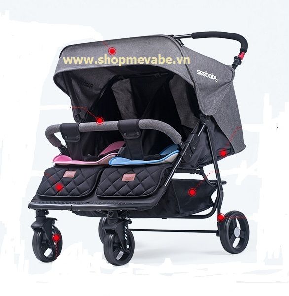 Xe đẩy đôi Seebaby T22