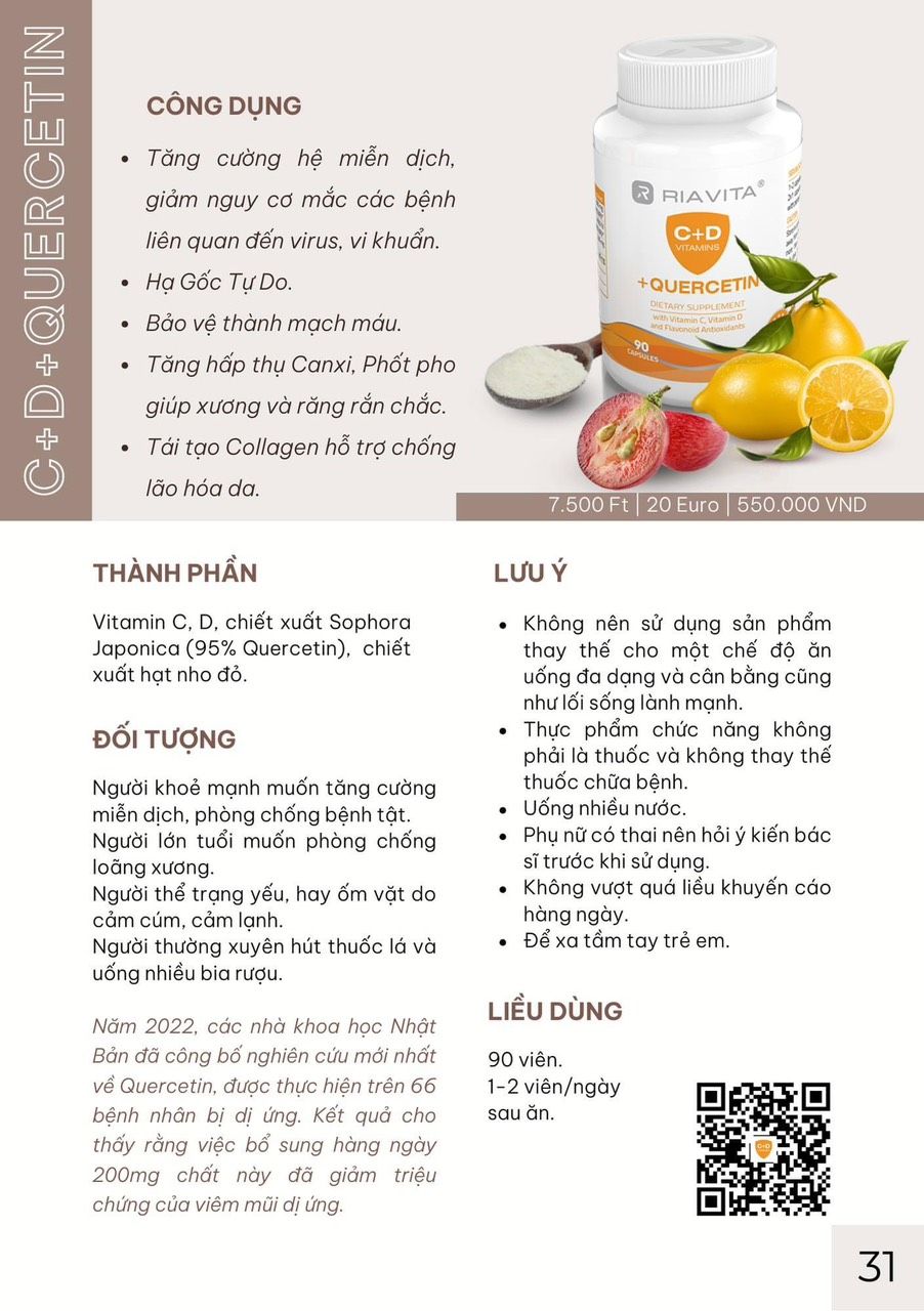 Riavita Vitamin C+ D + Quercetin