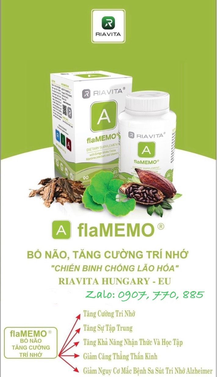 Riavita FlaMeMo - Cải thiện trí nhớ và Dưỡng não