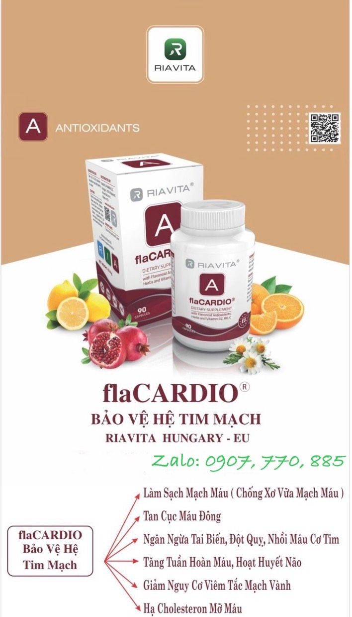 Riavita FlaCardio - Bảo vệ và Hỗ trợ điều trị tim mạch